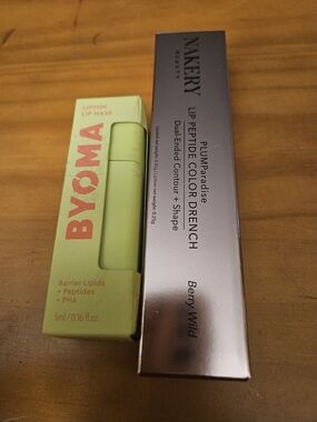 BYOMA Liptide Lip Mask + Nakery Beauty Lip Peptide Color Drench (Berry Wild)